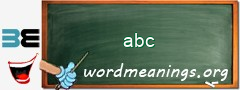 WordMeaning blackboard for abc